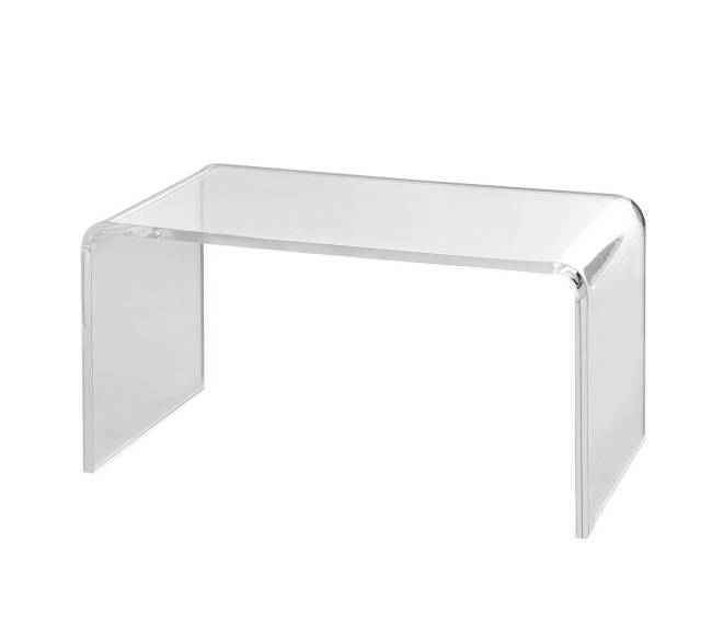 Skaidrus akrilinis kavos staliukas C formos9