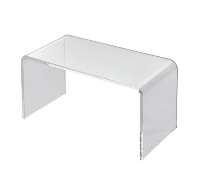 Skaidrus akrilinis kavos staliukas C formos10