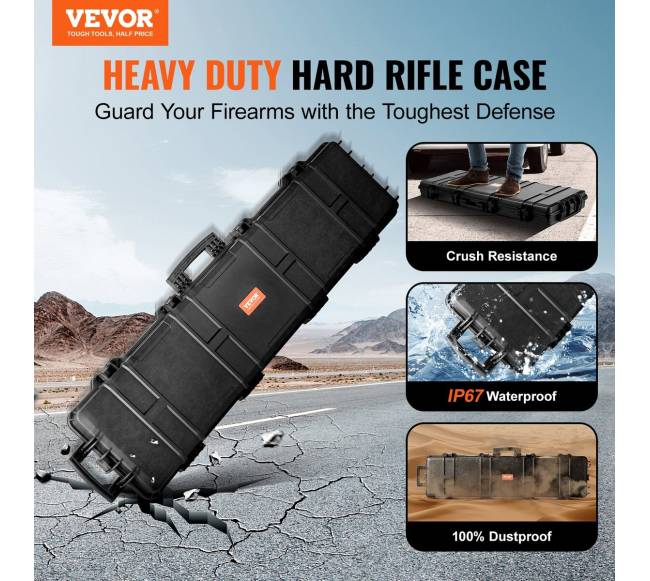 Šautuvo dėklas su ratukais, apsauga IP671