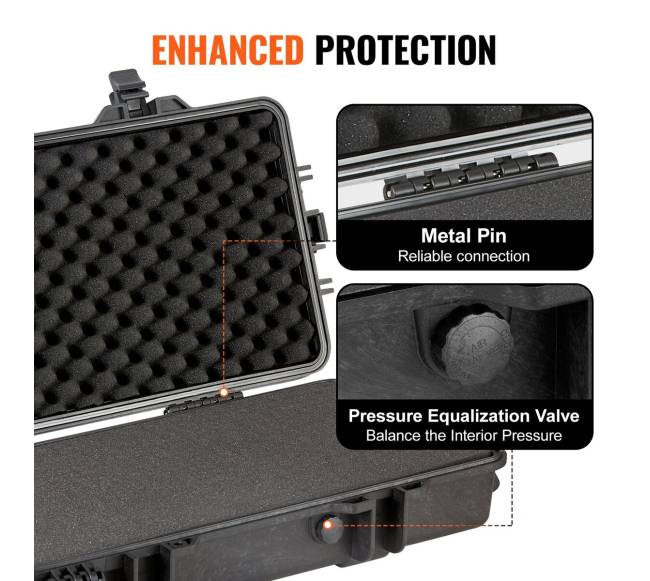 Šautuvo dėklas su ratukais, apsauga IP674