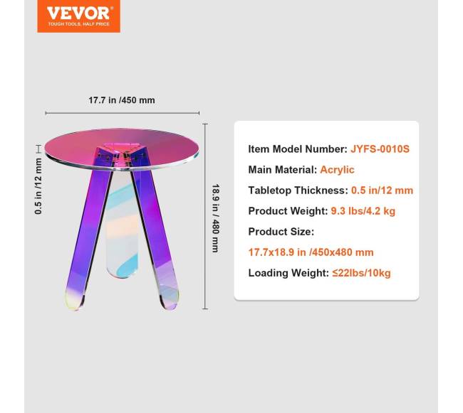 Apvalus vaivorykštės spalvos staliukas6