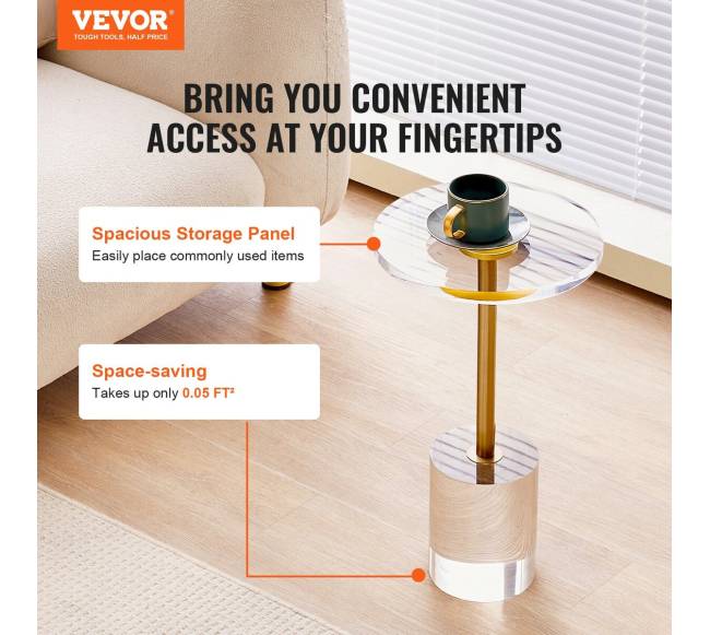 Skaidrus akrilinis staliukas su tvirtu pagrindu1