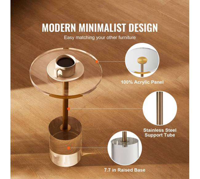 Skaidrus akrilinis staliukas su tvirtu pagrindu2