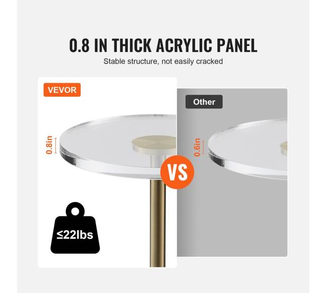 Skaidrus akrilinis staliukas su tvirtu pagrindu3