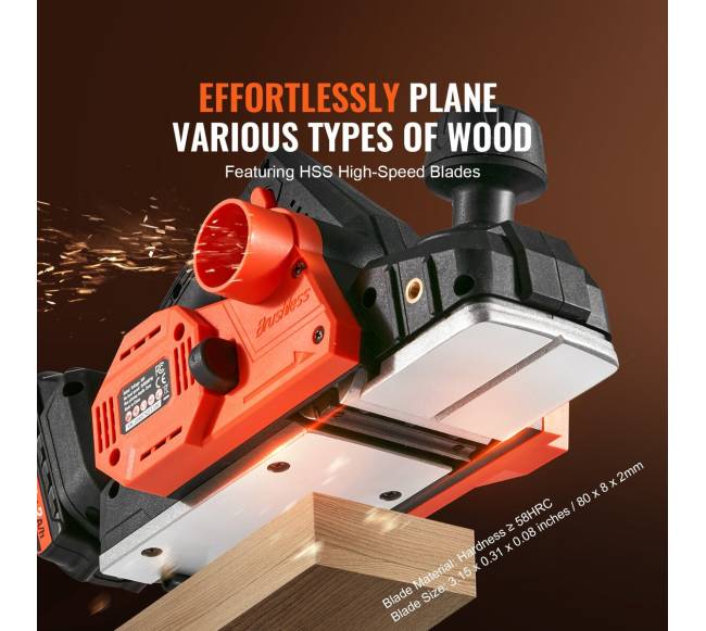 Belaidis elektrinis obliavimo įrankis, 82,55 mm plotis3