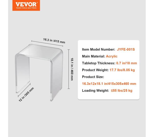 Akrilinė C formos šoninė staliukas6