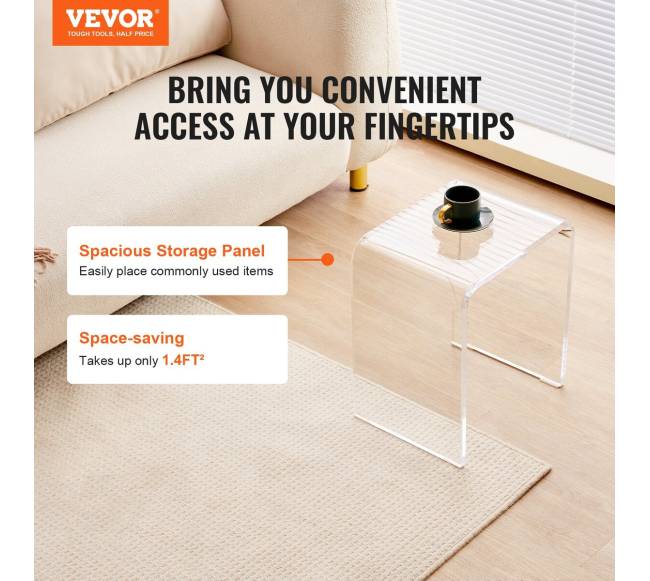 Akrilo c formos šoninis staliukas, 2 vnt.1