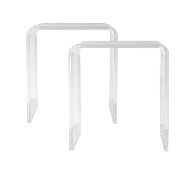 Akrilo c formos šoninis staliukas, 2 vnt.10