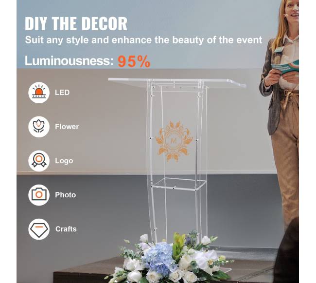 Akrilinis pultas su lentynėle ir plačiu paviršiumi2