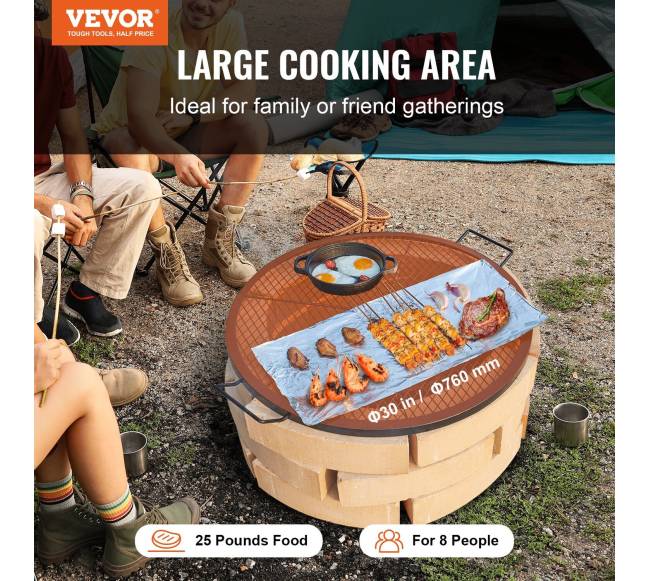 Apvali grotelė griliui laužavietei1