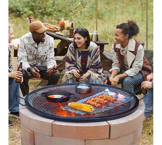 Apvali kepsninės grotelės laužui7