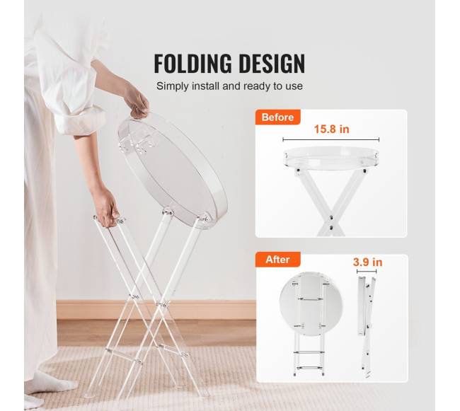 Akrilo sulankstomas padėklų staliukas2