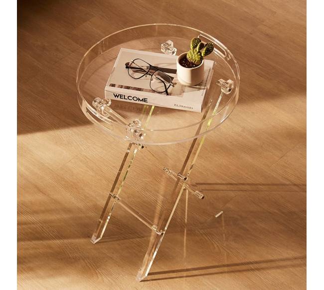 Akrilo sulankstomas padėklų staliukas7