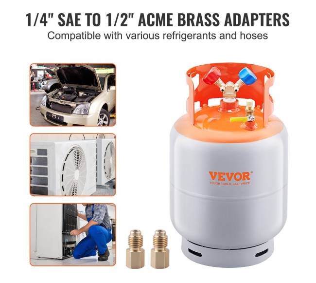 Šaldymo skysčio atgavimo 13,6 kg balionas 400 PSI Y vožtuvas2