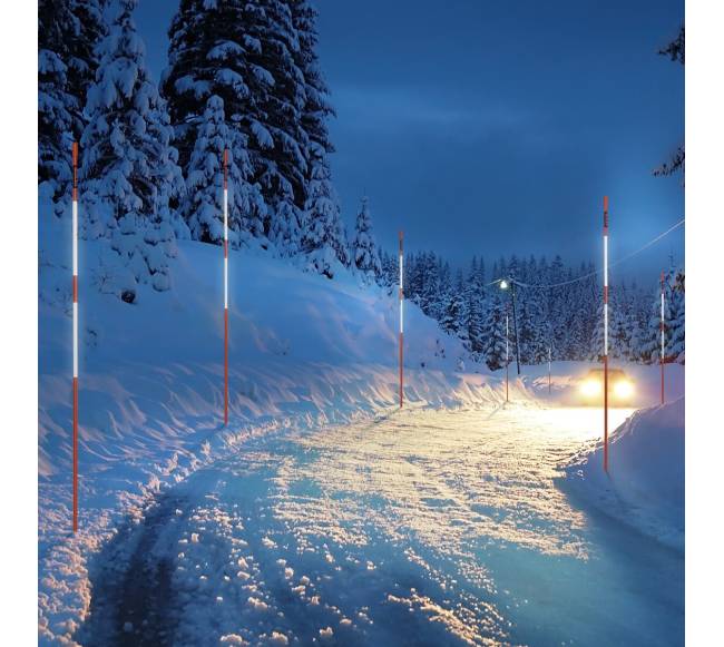 Įvažiavimo žymekliai 50 vnt 122 cm stiklo pluošto 7