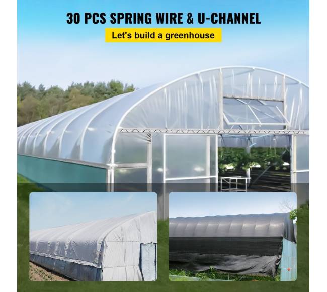 Spyruoklinės vielos ir u-kanalo komplektas šiltnamiui1