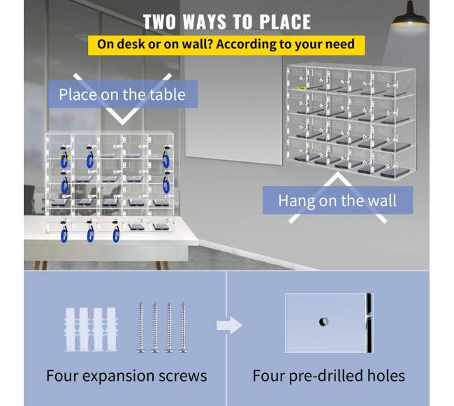 Mobiliojo telefono laikymo spintelė su 20 skyrelių4