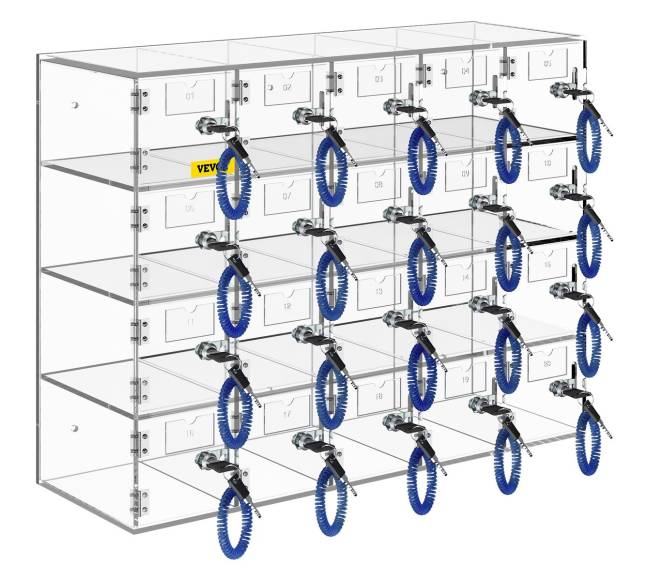 Mobiliojo telefono laikymo spintelė su 20 skyrelių8