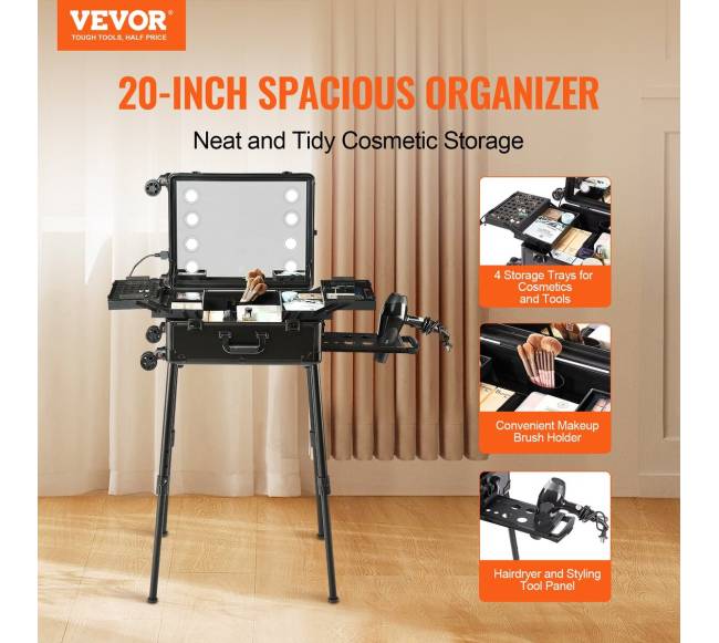 Kosmetikos lagaminas su veidrodžiu ir spintele1