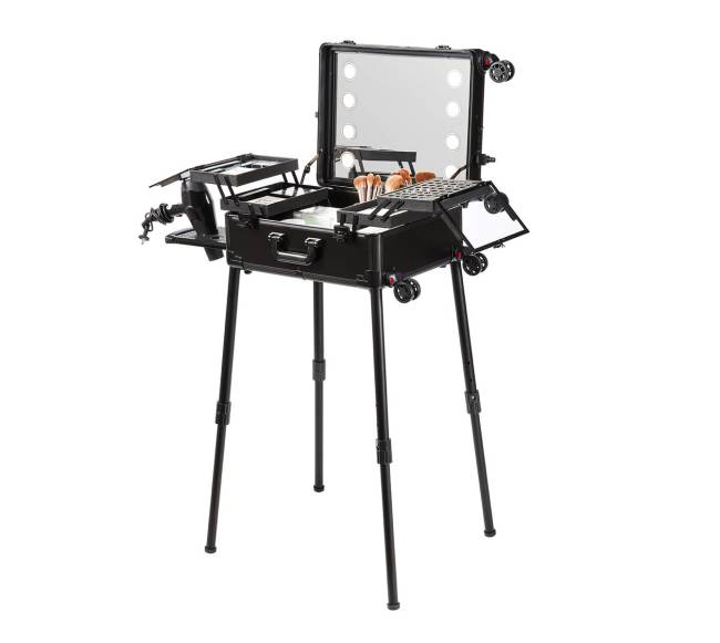 Kosmetikos lagaminas su veidrodžiu ir spintele10