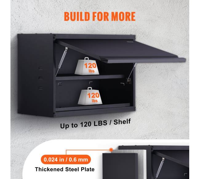 Metalinė sieninė spintelė su reguliuojama lentyna2