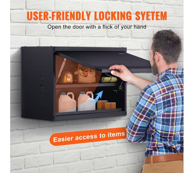 Metalinė sieninė spintelė su reguliuojama lentyna4