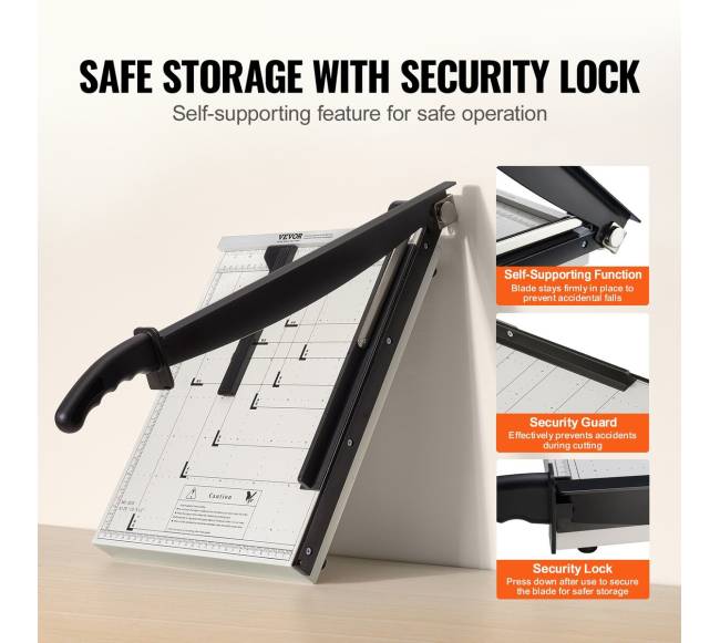 popieriaus pjaustytuvas su giljotina, 381 mm pjūvio ilgis5