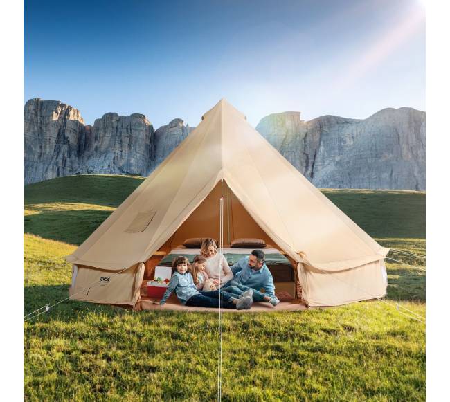 Drobinė kupolo palapinė 7 m, 12 žmonių talpa0