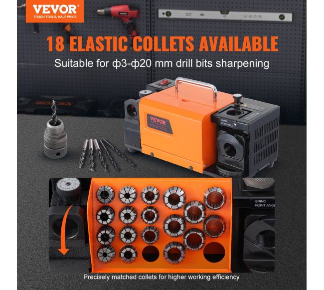 MR-20G grąžtų galąstuvas 3-20mm su 18 laikiklių1