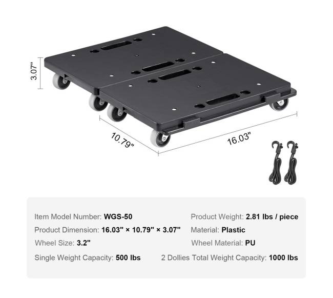 Baldų vežimėlis su 4 ratukais, 2 vnt.6