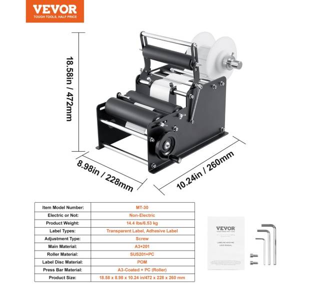 Rankinis apvalių butelių etiketavimo aparatas6