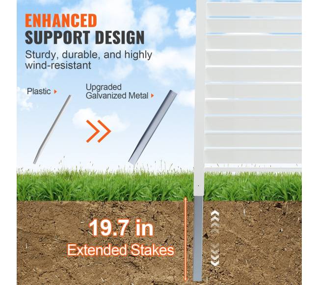 Vinilinė privati tvora 122 cm x 122 cm2