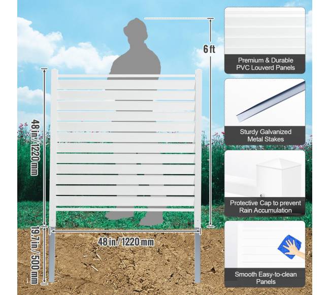 Vinilinė privati tvora 122 cm x 122 cm6