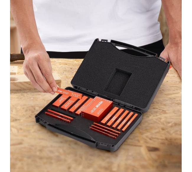 Medienos apdirbimo aukščio matuoklių rinkinys 16 vnt.7