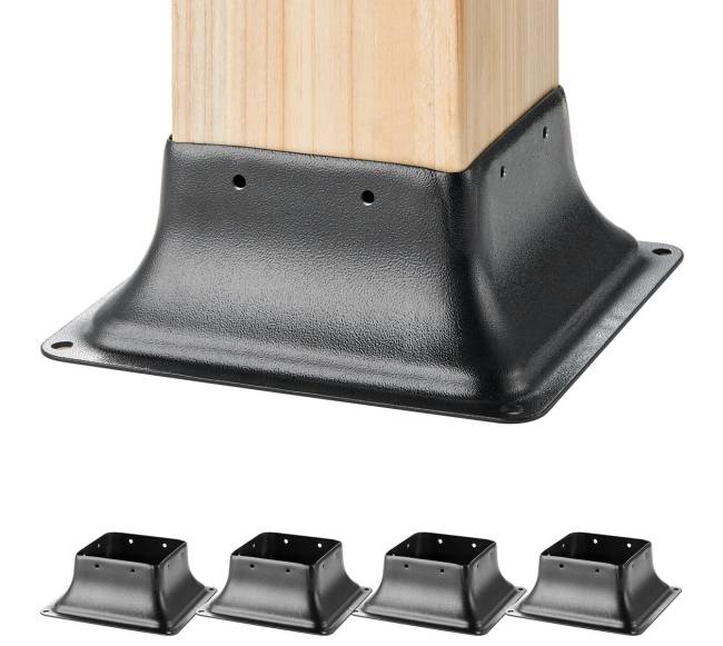 Plieninis stulpų laikiklis 4 vnt. 101.6x101.6 mm0