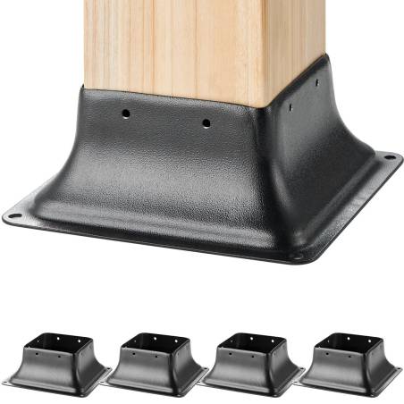 Plieninis stulpų laikiklis 4 vnt. 101.6x101.6 mm0