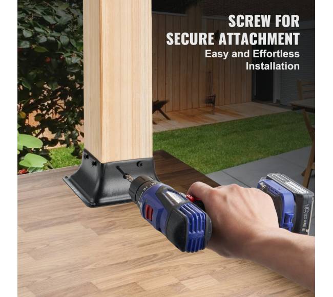 Plieninis stulpų laikiklis 4 vnt. 101.6x101.6 mm3