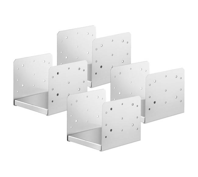 nerūdijančio plieno reguliuojama stulpo atrama 4 vnt.0