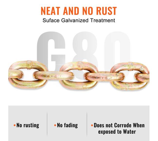 Štropo grandinė 4900 kg apkrovai, 8 mm x 6 m3