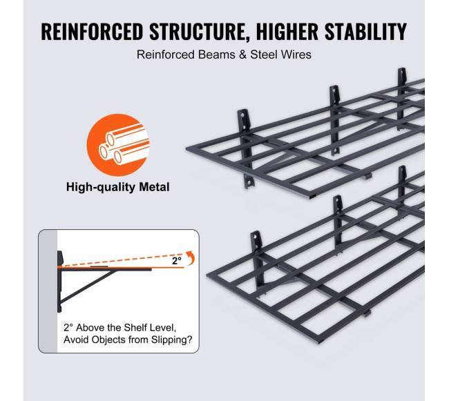 Metalinis garažo lentynos, 6 x 2 pėdos, 2 vnt.2