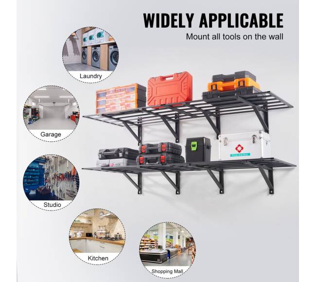 Metalinis garažo lentynos, 6 x 2 pėdos, 2 vnt.5