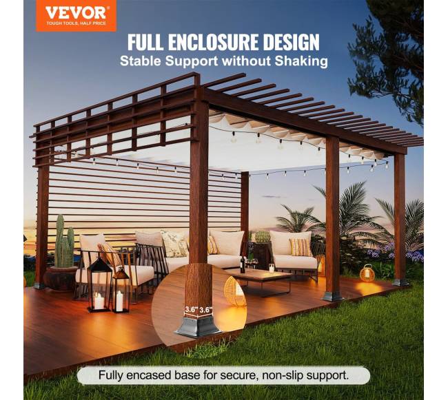 Plieninė laikiklio bazė mediniams stulpams1