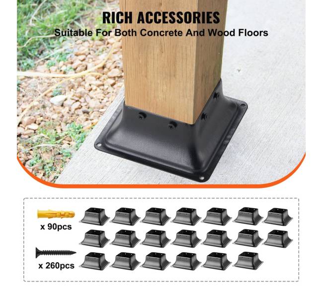 Plieninė laikiklio bazė mediniams stulpams4