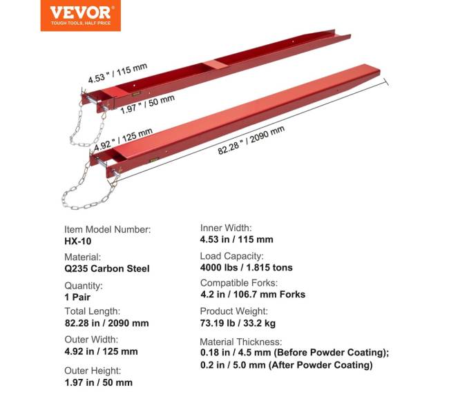 Šakių prailginimai krautuvui, 82 cm ilgis6