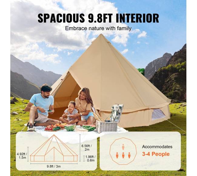 Drožlinė palapinė 3 m 4 sezonams3