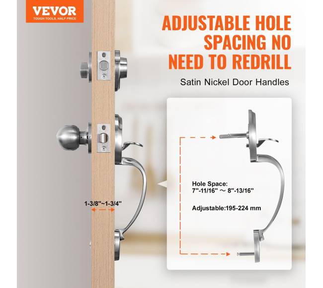 Įėjimo durų rankena su užraktu nikeliu1