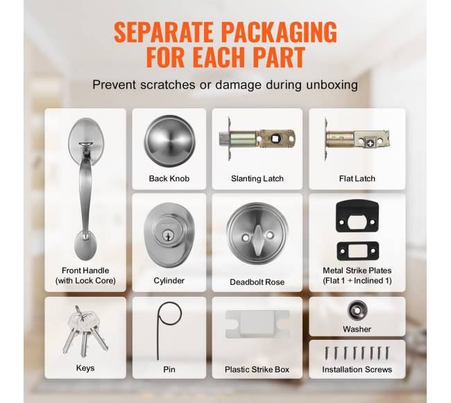 Įėjimo durų rankena su užraktu nikeliu3