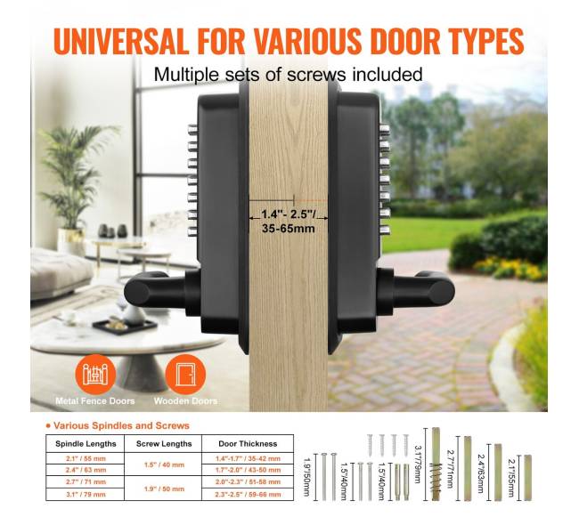 Mechaninė raktų neturinti durų spyna3