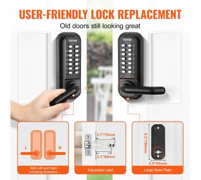 Mechaninė raktų neturinti durų spyna4