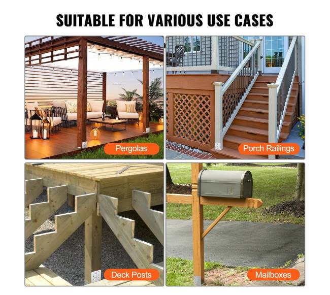 152.4x152.4 mm reguliuojama atrama stulpui, 10 vnt.5